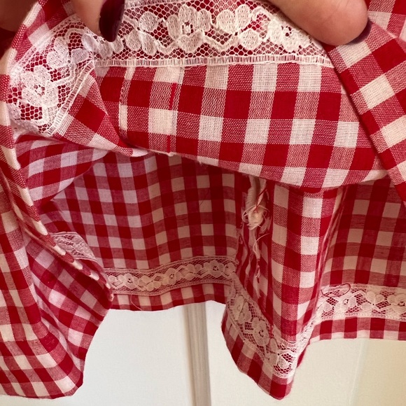 Deadstock red gingham tunic size XS-S - Picture 5 of 5